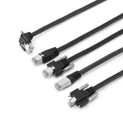 Kamera Cat6A Przemysłowy kabel Ethernet S/FTP RJ45 8P ze śrubą blokującą GigE