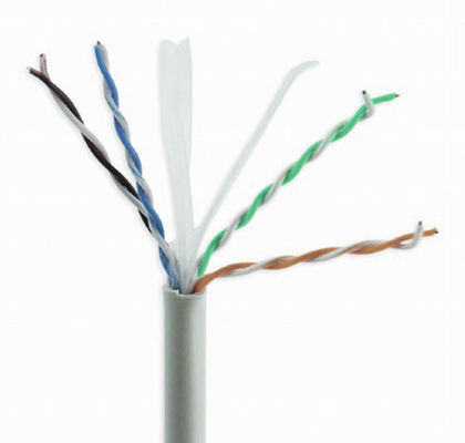 Szary kabel stały CCA Cat6a, szybki kabel 10 Gb / s Cat6a UTP