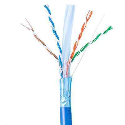 Solidna, goła miedź Cat6a Kabel Lan Ekranowany Riser 1000ft Niebieski 23AWG 750MHz PoE++