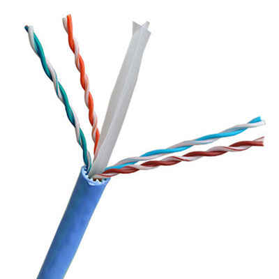 Izolacja PVC Kabel Lan Cat6a 500 MHz TIA568 C.2 Miedziany przewodnik CCA Niebieski