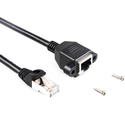 Stabilny ekranowany kabel Ethernet Cat 6a, przedłużacz RJ45 z mocowaniem na śrubę