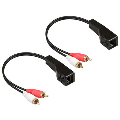 Cat7 Cat8 Niestandardowe zespoły przewodów Stereo 2 RCA do Stereo 2 RCA Goła miedź