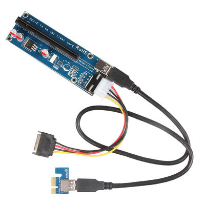 Praktyczny kabel wiązki przewodów o długości 60 cm, zasilana komputerowo karta adaptera Riser