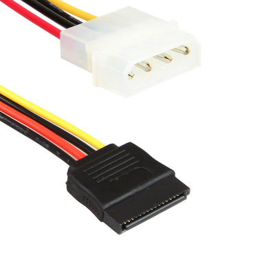 Męski żeński Y SATA Rozdzielacz kabla dysku twardego Molex 4 Pin Trwały