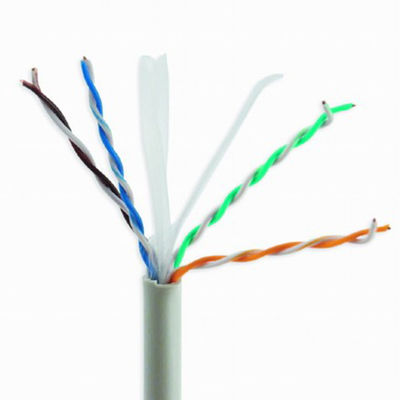 Wewnętrzny szary kabel krosowy UTP Cat 6, CU 4pr 0,55 mm Kabel z czystej miedzi LSZH CAT6