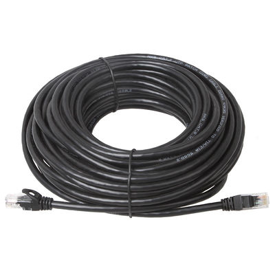 Czarny kabel krosowy Cat6 Cat6a do Gigabit Ethernet 650 MHz 100 W PoE RJ45 UTP