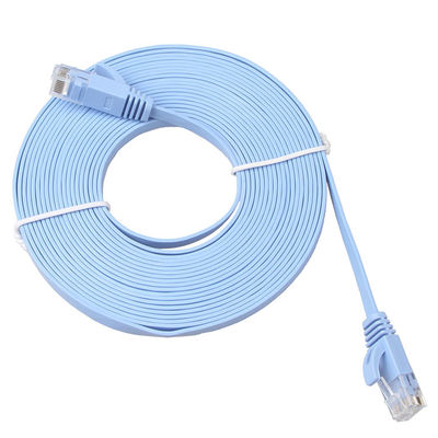 Wytrzymały, cienki, płaski przewód krosowy Cat6a Gigabit o dużej prędkości i praktyczny