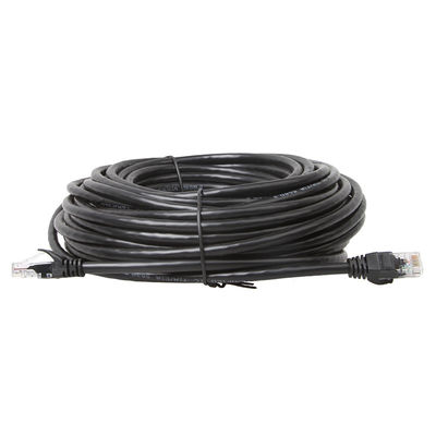 Czarny kabel LAN LSZH UTP Cat6a z modułowym złączem wtykowym CMG