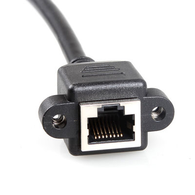 Stabilny ekranowany kabel Ethernet Cat 6a, przedłużacz RJ45 z mocowaniem na śrubę
