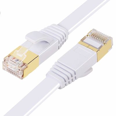 Komputer Cat7 Płaski kabel krosowy Ekran SFTP ze złączem RJ45