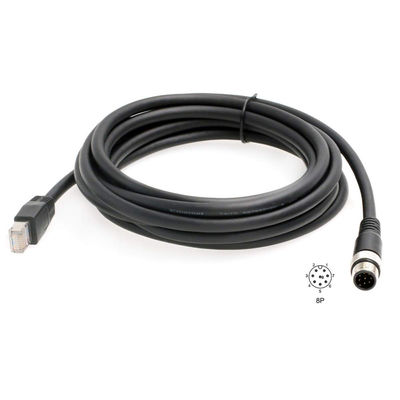 Przemysłowy kabel Ethernet ROHS Cat6 Kod M12 D 8 pinów do RJ45 dla czujnika Fieldbus