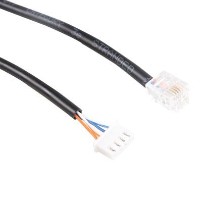 Stabilna przemysłowa wiązka przewodów CE, kabel krosowy telefoniczny RJ11 6P4C do XH2.54 4P