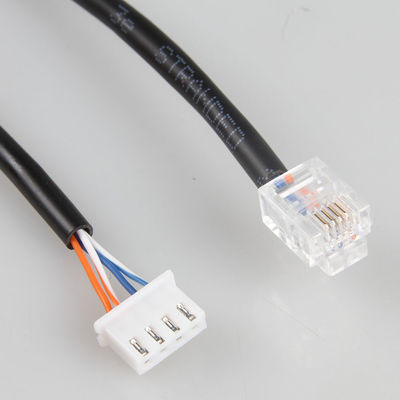 Stabilna przemysłowa wiązka przewodów CE, kabel krosowy telefoniczny RJ11 6P4C do XH2.54 4P