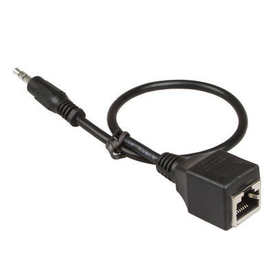 3,5 mm 1/8 &quot;Niestandardowe zespoły przewodów RJ45 męski na żeński Cat5 Cat6