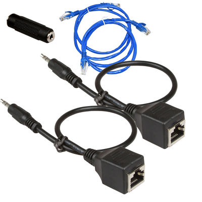 3,5 mm 1/8 &quot;Niestandardowe zespoły przewodów RJ45 męski na żeński Cat5 Cat6