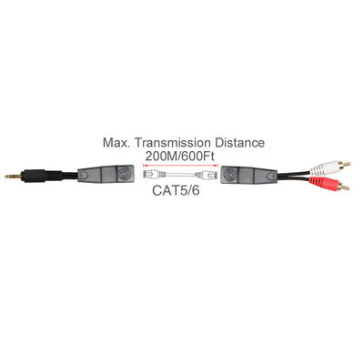 Sygnał Audio RCA Kabel Stereo 3,5 MM Czerwony Biały Kolor Pasuje do Cat5 Cat6 Cat7 Cat8