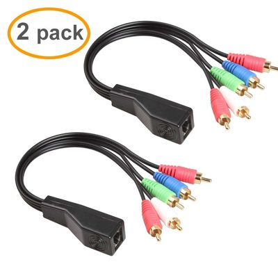 RCA do RJ45 Niestandardowe zespoły przewodów ze stereofonicznym przedłużaczem Cat5 Cat6 Cat6