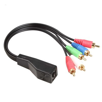 RCA do RJ45 Niestandardowe zespoły przewodów ze stereofonicznym przedłużaczem Cat5 Cat6 Cat6