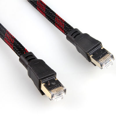 Komputerowy przewód krosowy Ethernet Cat7 Nylon pleciony do routera z modemem PC Laptop