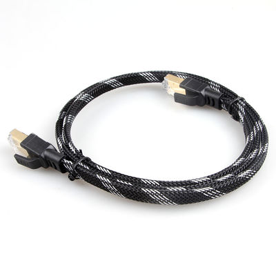 Wytrzymały kabel sieciowy Rj45 Cat8, pleciony nylonowy kabel krosowy Cat 8