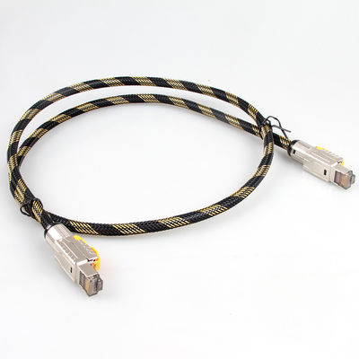 Podwójnie ekranowany solidny przewód Ethernet Cat 8, kabel sieciowy S / FTP 22AWG 40 Gigabit