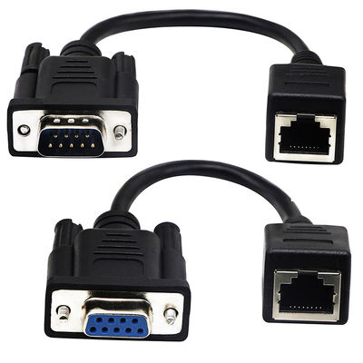 Kabel Cat5 Cat6 RJ45 do RS232, DB9 9-pinowe przemysłowe kable Ethernet