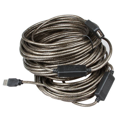 Wytrzymały kabel USB z aktywnym wzmacniaczem PCW, przedłużacz przedłużacza USB 30M