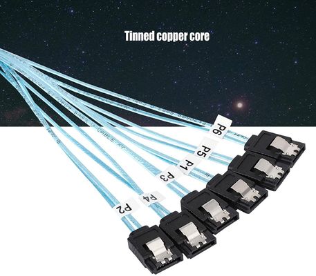 Kabel wiązki przewodów żeńskiego rozdzielacza 6 Gb / s SATA III HDD 7pin do 7pin dla serwera