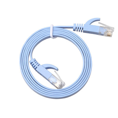 Płaski kabel sieciowy CAT 6 Niebieski 0,5 m 1 m 2 m do 100 m Przepustowość 350 MHz
