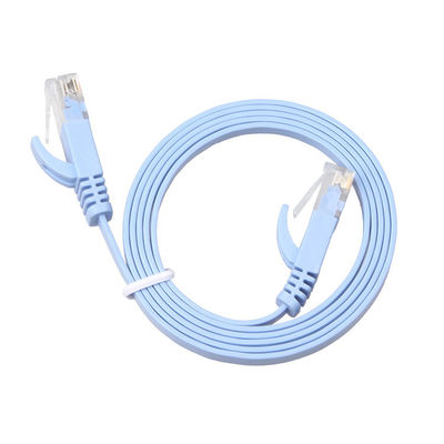 Płaski kabel sieciowy CAT 6 Niebieski 0,5 m 1 m 2 m do 100 m Przepustowość 350 MHz