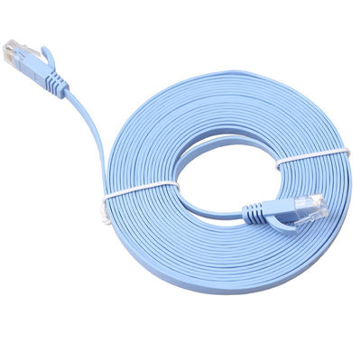 Płaski kabel sieciowy CAT 6 Niebieski 0,5 m 1 m 2 m do 100 m Przepustowość 350 MHz