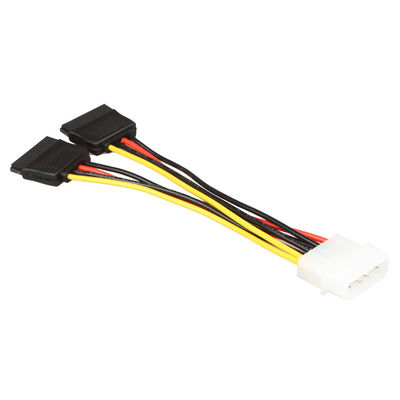Kabel wiązki przewodów zasilających OEM SATA SATA 1 do 2 4-stykowe złącze Molex do 2