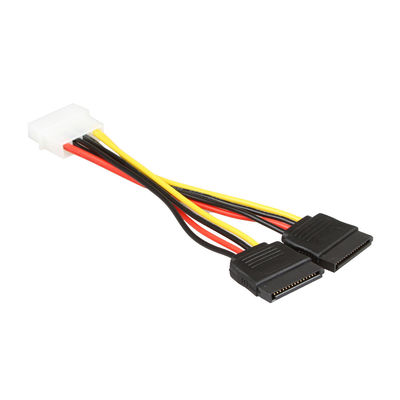 Kabel wiązki przewodów zasilających OEM SATA SATA 1 do 2 4-stykowe złącze Molex do 2