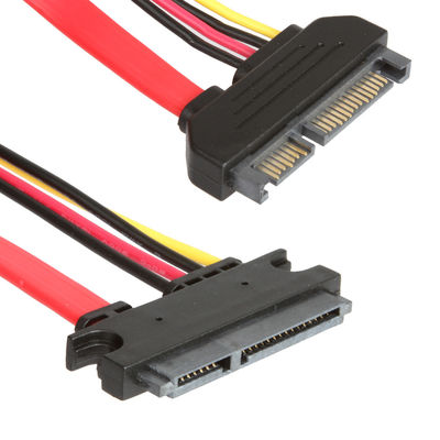 Stabilny przedłużacz SATA 3 Kabel do dysku twardego, męski na żeński 7 + 15-pinowy SATA 3.0 6 gb / s