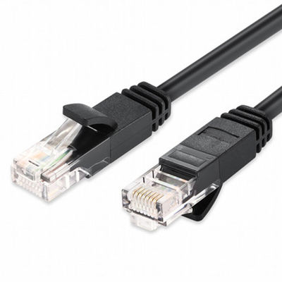 Czarny kabel krosowy CCA UTP FTP Cat5e ze złączem męskim RJ45