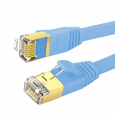 Stabilny płaski kabel Ethernet Cat 7 600 MHz, BC Blue Praktyczny kabel Cat7 SFTP