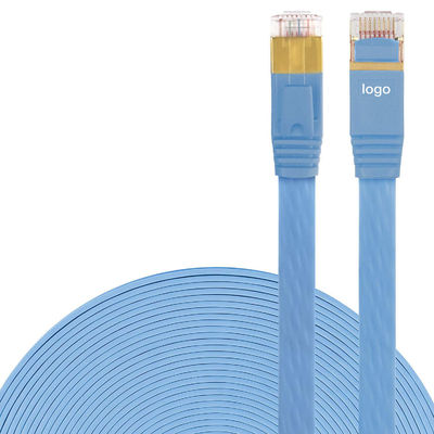 Stabilny płaski kabel Ethernet Cat 7 600 MHz, BC Blue Praktyczny kabel Cat7 SFTP
