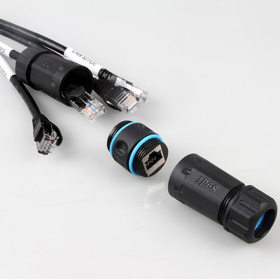 Wodoodporny kabel Ethernet 4 w 1 Cat 6a, 4-odgałęziony męski kabel RJ45 Cat6a