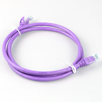 Patchcord Rj45 Purple Cat6a Izolacja HDPE do sieciowego wyświetlacza LED