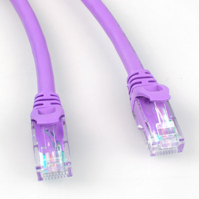 Patchcord Rj45 Purple Cat6a Izolacja HDPE do sieciowego wyświetlacza LED