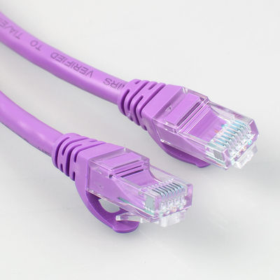 Patchcord Rj45 Purple Cat6a Izolacja HDPE do sieciowego wyświetlacza LED