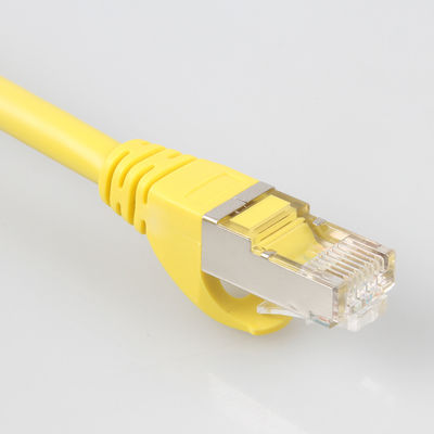 Żółty zewnętrzny kabel SSTP Cat7, praktyczny kabel krosowy LSZH 26AWG