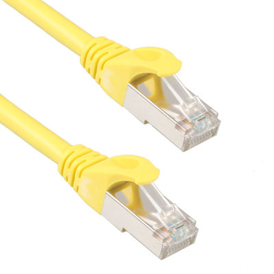 Żółty zewnętrzny kabel SSTP Cat7, praktyczny kabel krosowy LSZH 26AWG
