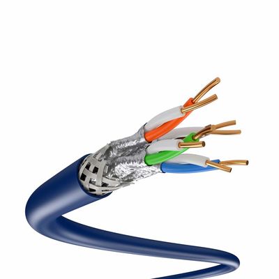 SFTP Zewnętrzny kabel LAN Cat7 Podwójny ekran CCA 28AWG Wielokolorowy