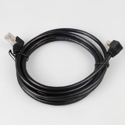 OEM stabilny kabel krosowy Cat7 pod kątem 90 stopni do 270 stopni w górę