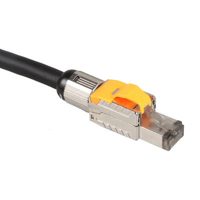 Kątowy kabel krosowy Cat8 ODM z beznarzędziowym modułowym złączem wtykowym