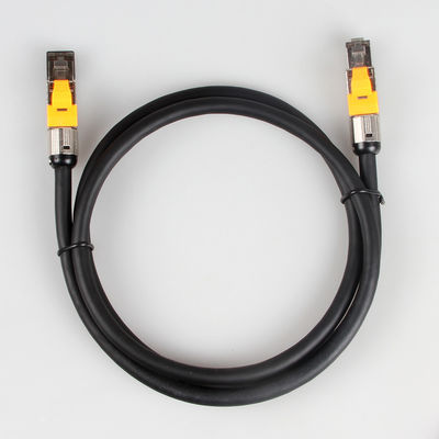 Kątowy kabel krosowy Cat8 ODM z beznarzędziowym modułowym złączem wtykowym