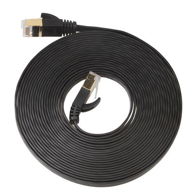 Ekranowany płaski kabel krosowy UTP Cat 6 Miedź 1 metr Rj45 Czarny kolor