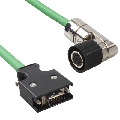 V90 6FX3002-2DB10 Kable kodujące Servo Motor Connector Plug z zielonymi kablami stałą instalacją